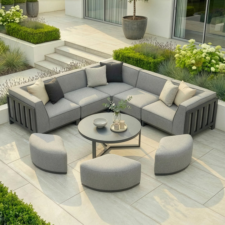 Ibiza Small Corner Sofa Set With Round Coffee Table