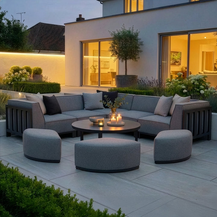 Ibiza Small Corner Sofa Set With Round Coffee Table