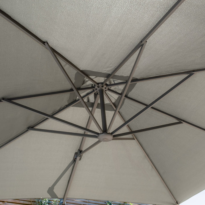 Helios 3m x 3m Square Rotating Cantilever Parasol - With Base