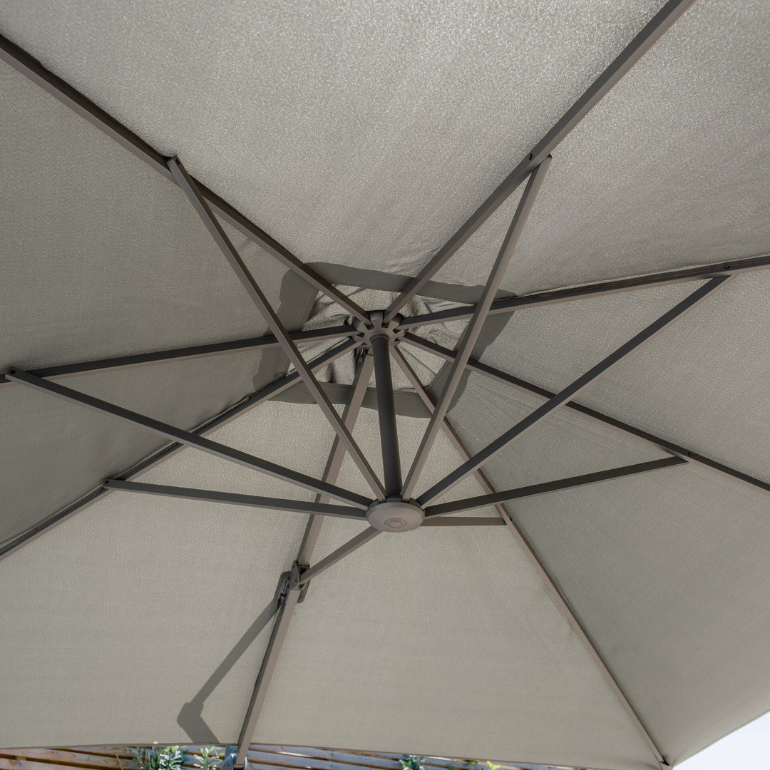 Helios 3m x 3m Square Rotating Cantilever Parasol - With Base