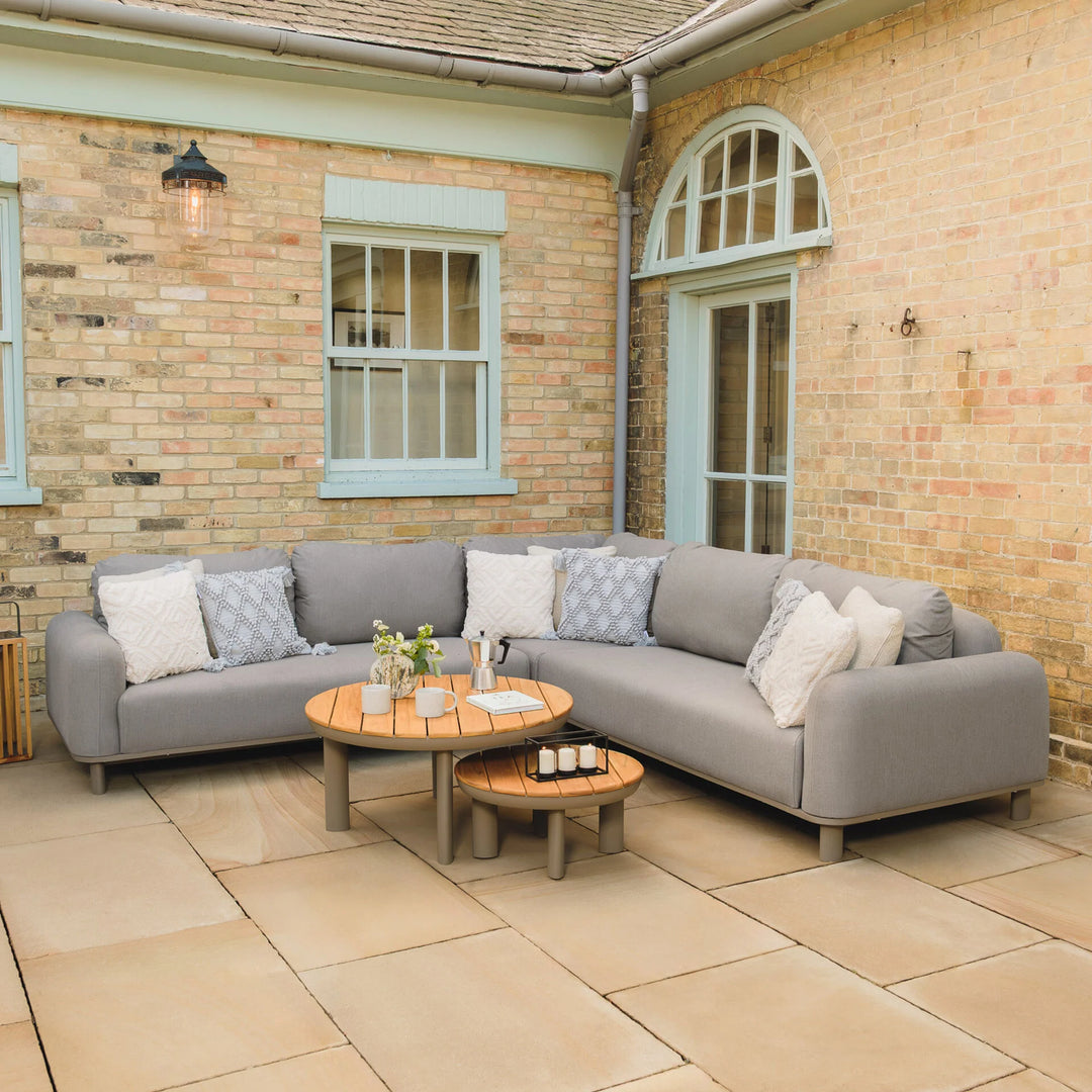 Sicily Corner Sofa Set with 2 x Round Coffee Table