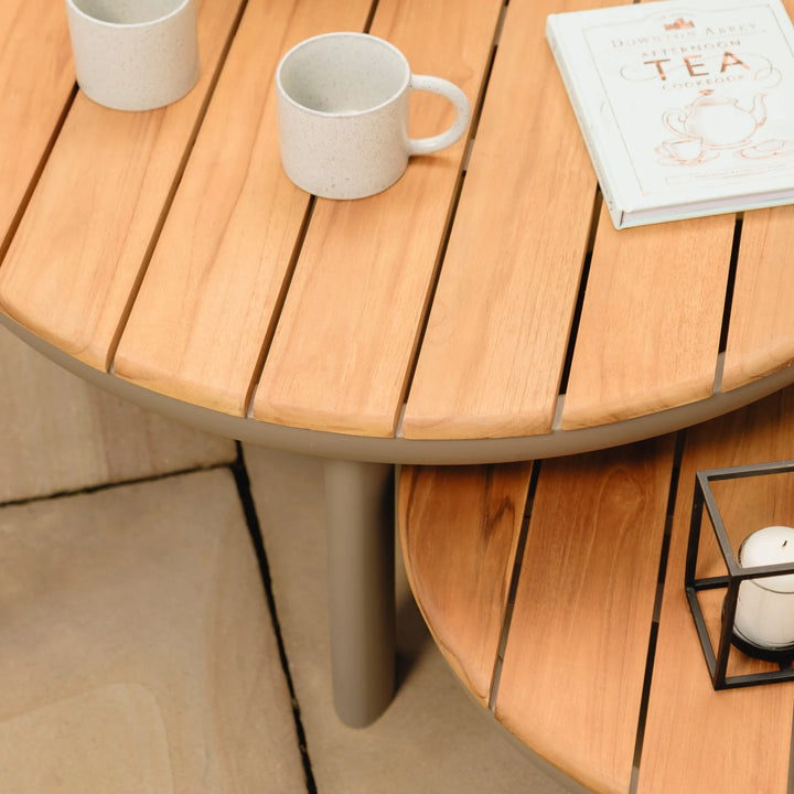 Sicily Corner Sofa Set with 2 x Round Coffee Table