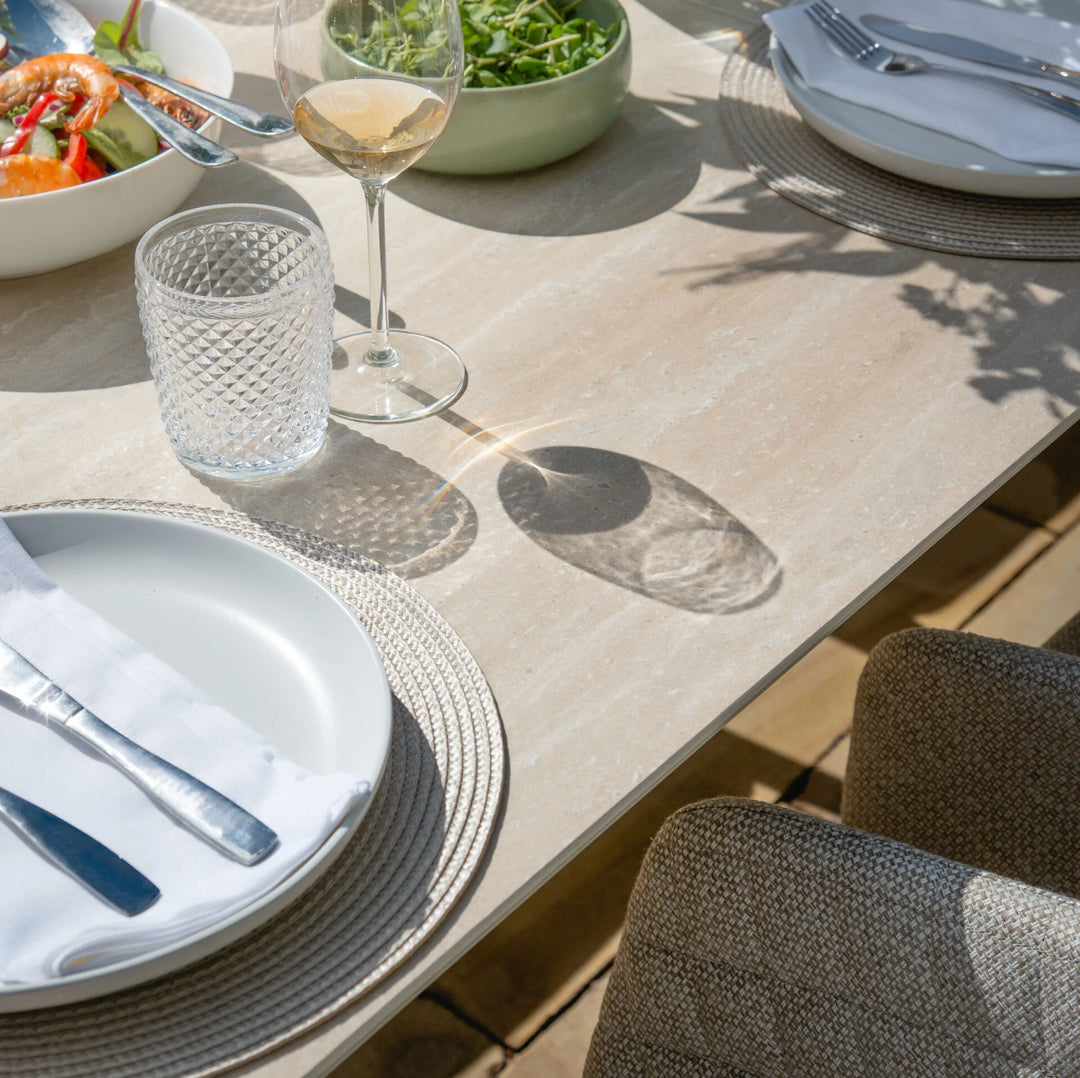 Ambition Maxim 12 Seat Extending Dining Set. 340cm/400cm