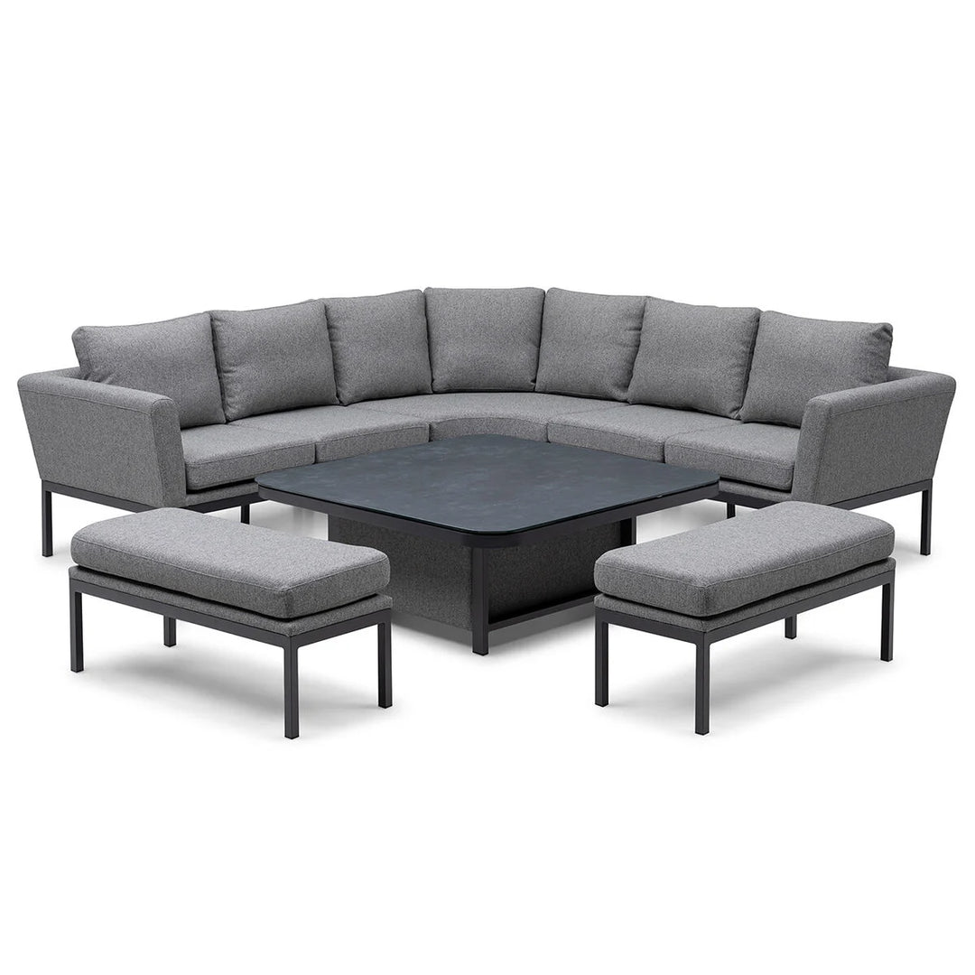 Pulse Deluxe Square Corner Dining Set with Rising Table