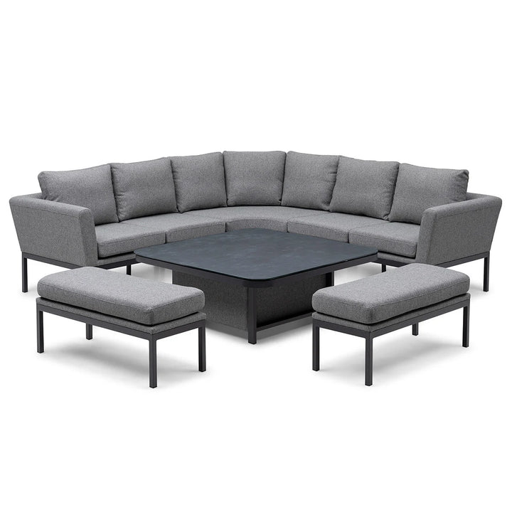 Pulse Deluxe Square Corner Dining Set with Rising Table