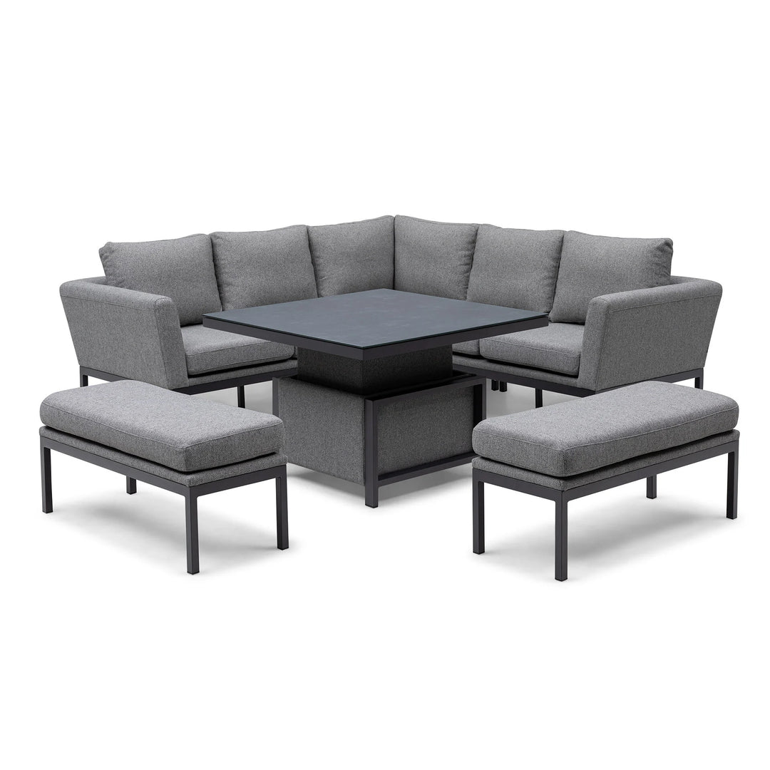 Pulse Square Corner Dining Set with Rising Table