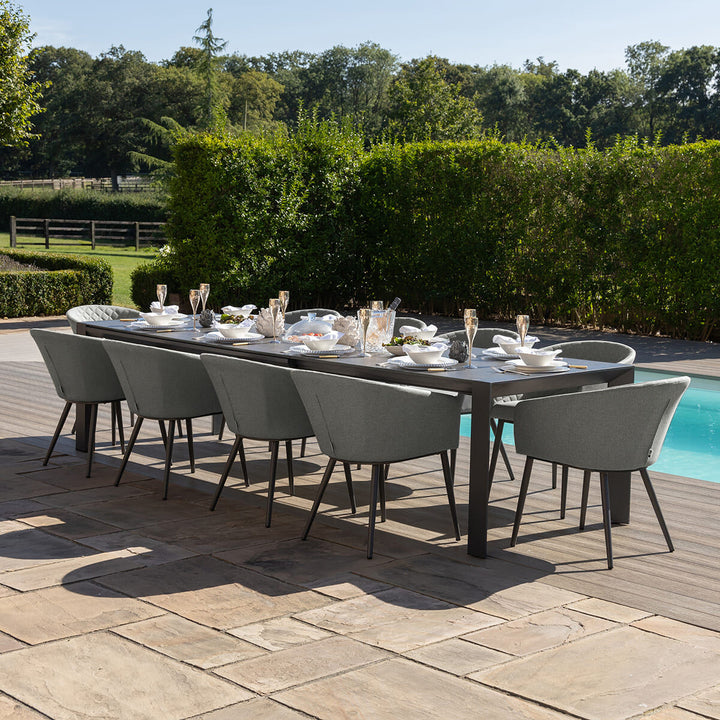 Ambition 6-10 Seat Universal Extending Dining Table with 10 Chairs