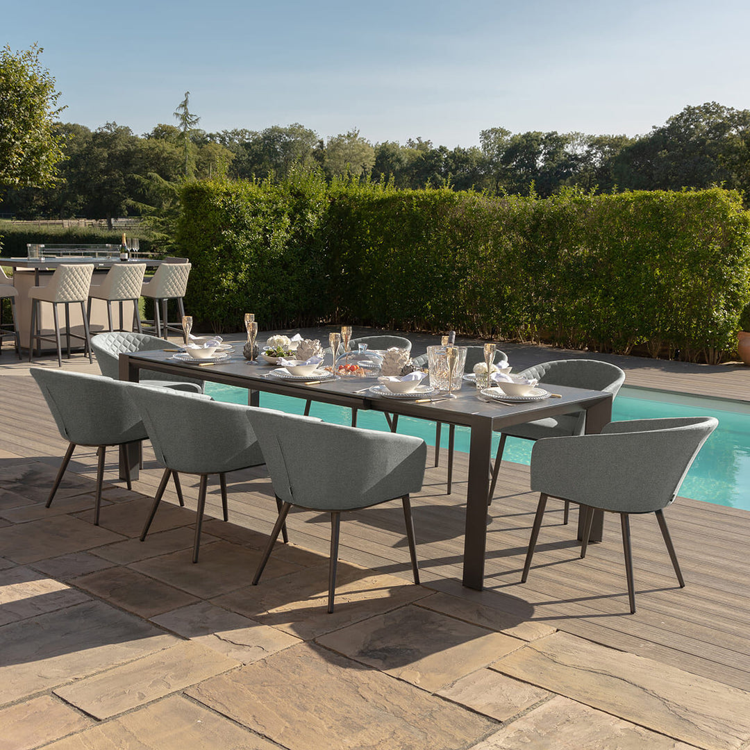 Ambition 6-10 Seat Universal Extending Dining Table with 10 Chairs