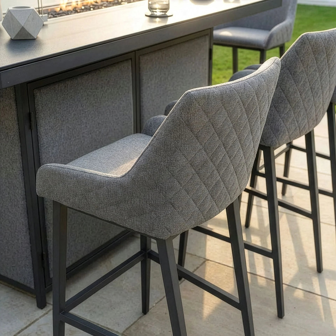 Regal 8 Seat Rectangular Fire Pit Bar Set