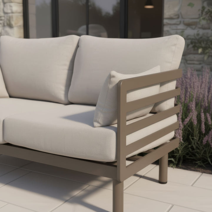 Metro Garden Sofa Set With 2 x 3 Seat Sofas - Sintered Stone Table