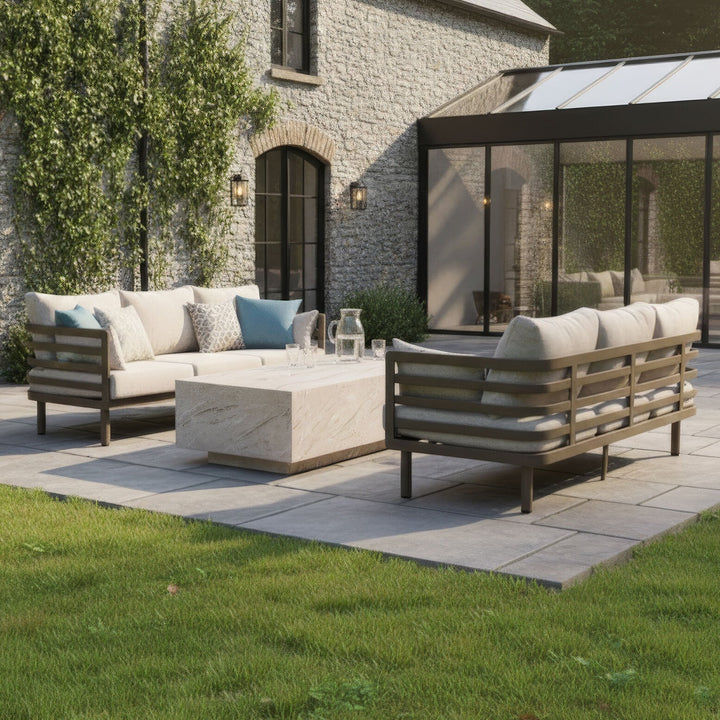 Metro Garden Sofa Set With 2 x 2 Seat Sofas - Sintered Stone Table