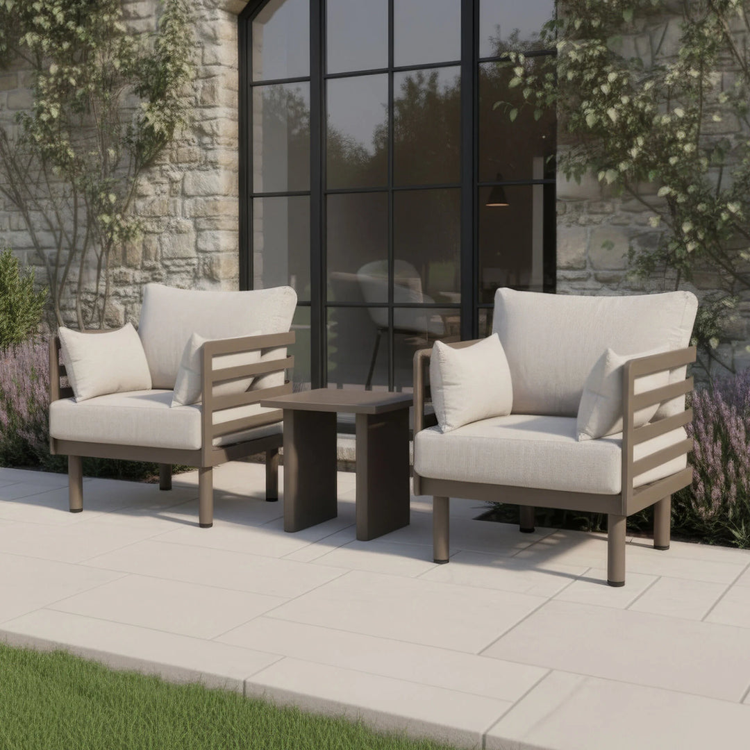 Metro Lounge Set with Square Side Table