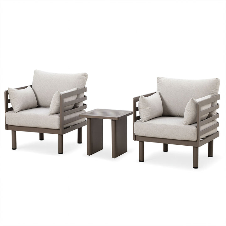 Metro Lounge Set with Square Side Table