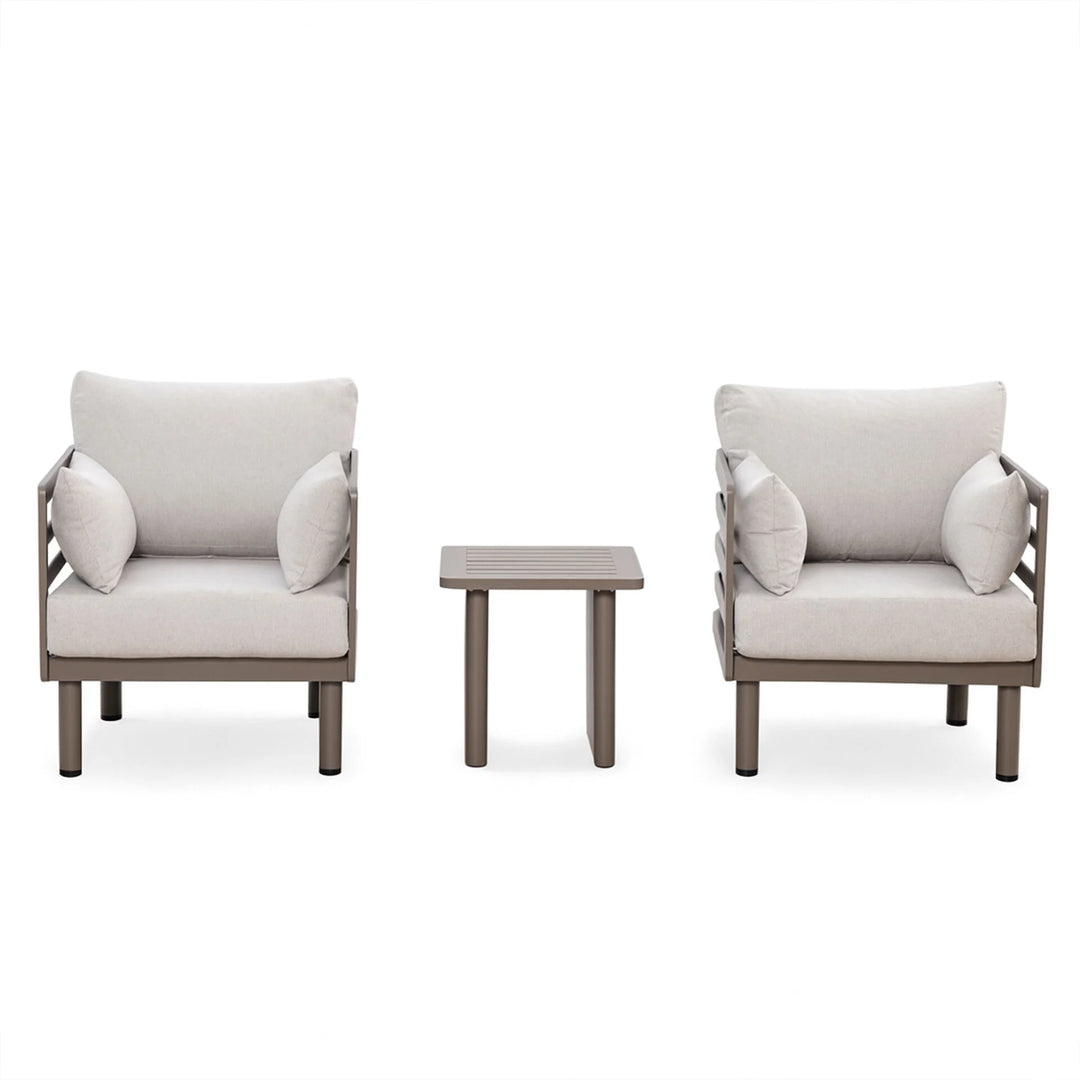 Metro Lounge Set with Square Side Table