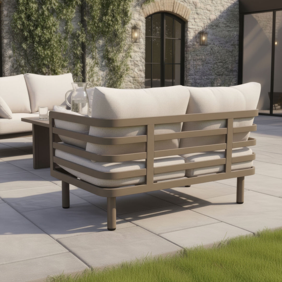 Metro 2 Seat Garden Sofa Set With Sintered Stone Coffee Table