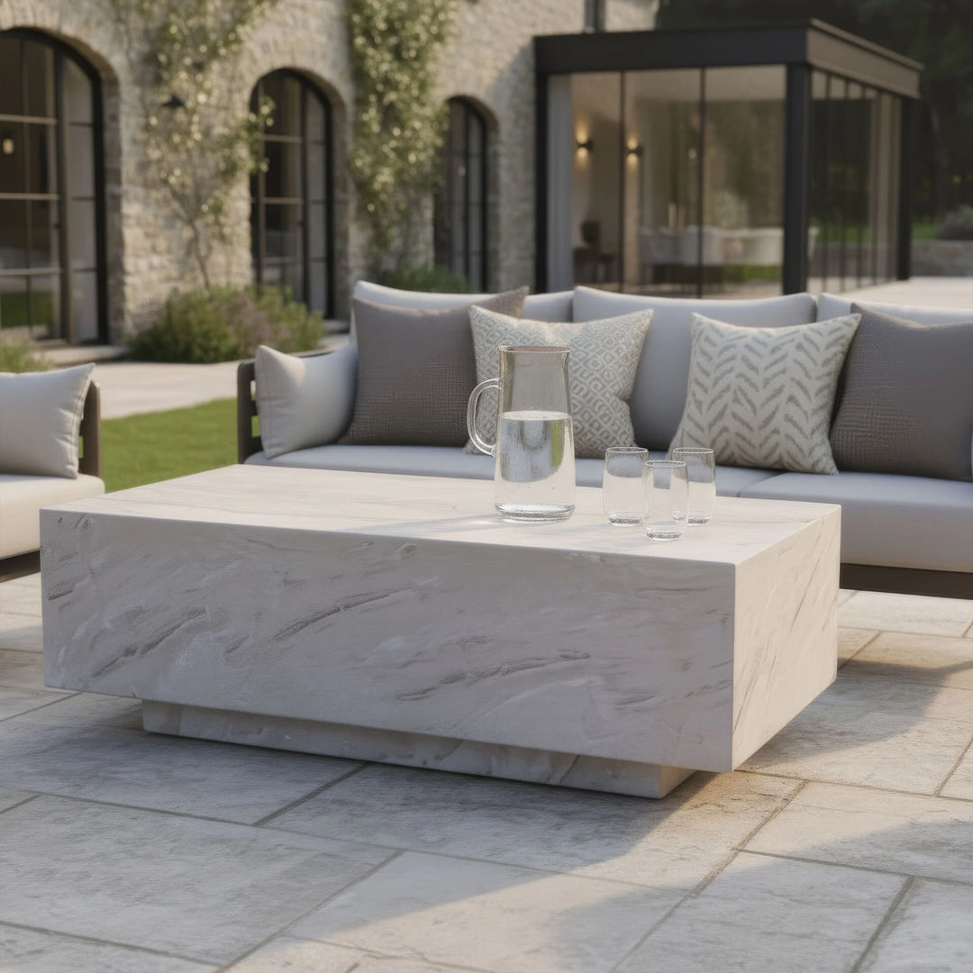 Metro 3 Seat Garden Sofa Set WithSintered Stone Coffee Table