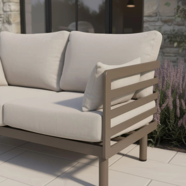 Metro 3 Seat Garden Sofa Set WithSintered Stone Coffee Table