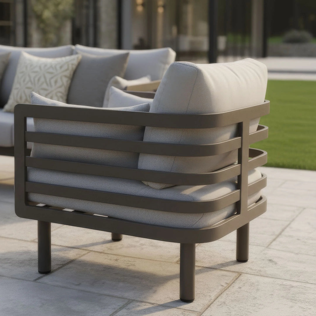 Metro 3 Seat Garden Sofa Set WithSintered Stone Coffee Table