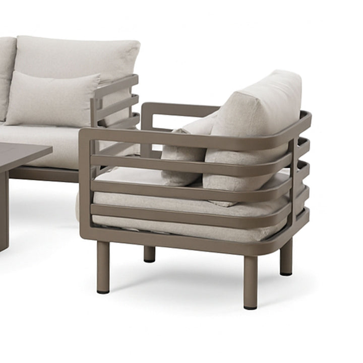 Metro 3 Seat Garden Sofa Set WithSintered Stone Coffee Table