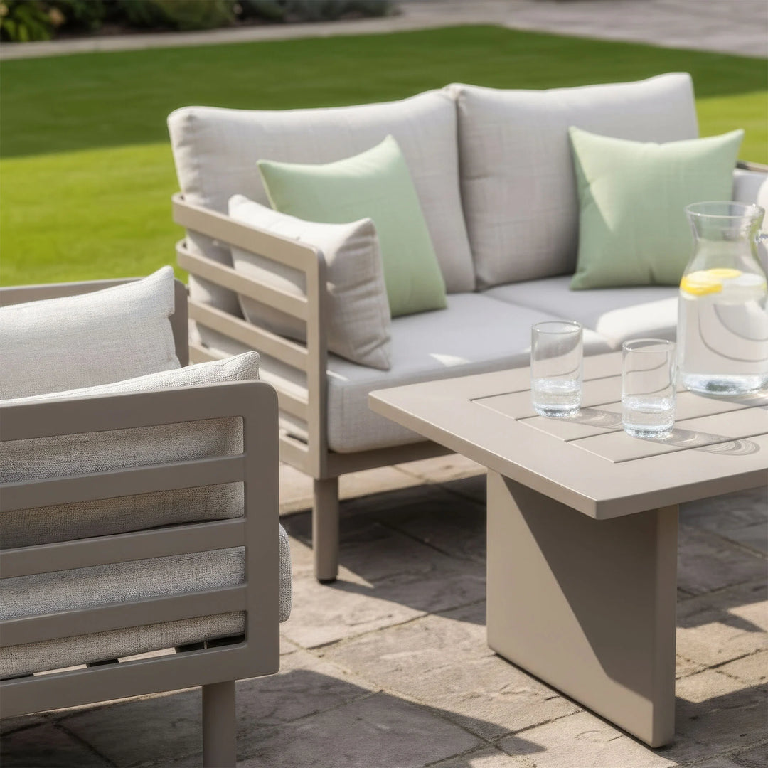 Metro 2 Seat Garden Sofa Set With Rectangular Table