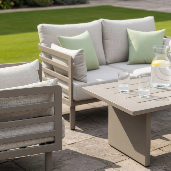 Metro 2 Seat Garden Sofa Set With Rectangular Table
