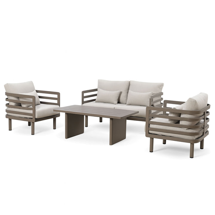 Metro 2 Seat Garden Sofa Set With Rectangular Table