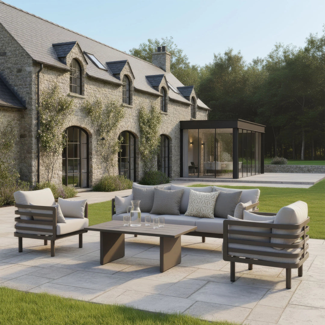 Metro 3 Seat Sofa Set with Rectangular Coffee Table
