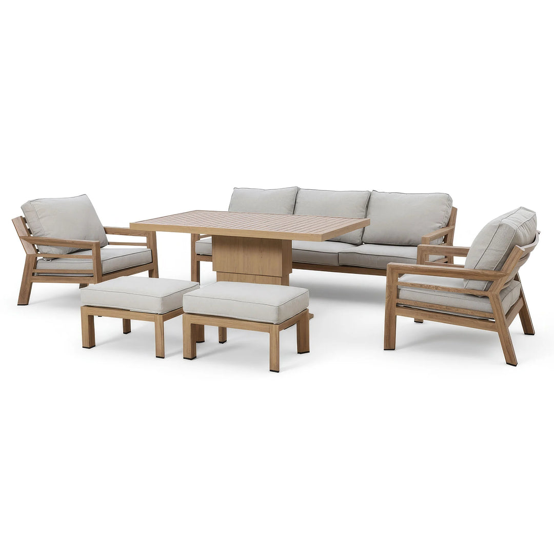New York 3 Seat Sofa Set with Rising Table & Stools