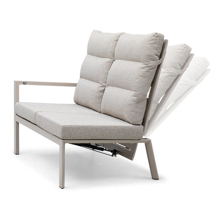 Valencia High Back Reclining Rectangular Corner Dining Set with Rising Table