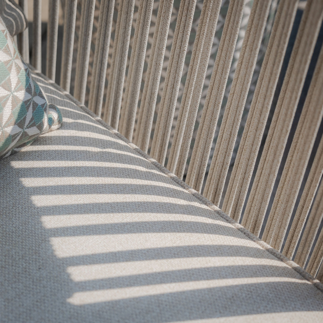 Havana Large Corner Dining Set With Rectangular Rising Table - Natural Linen