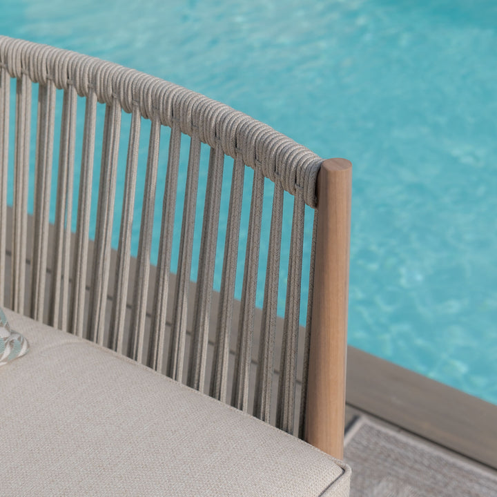 Havana Large Corner Dining Set With Rectangular Rising Table - Natural Linen