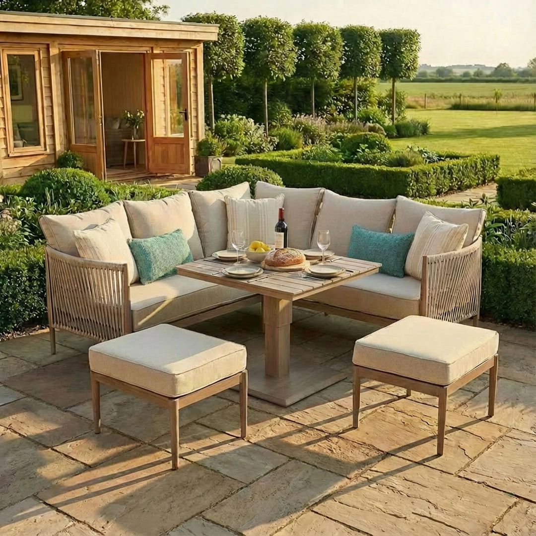 Havana Square Corner Rising Dining with stools