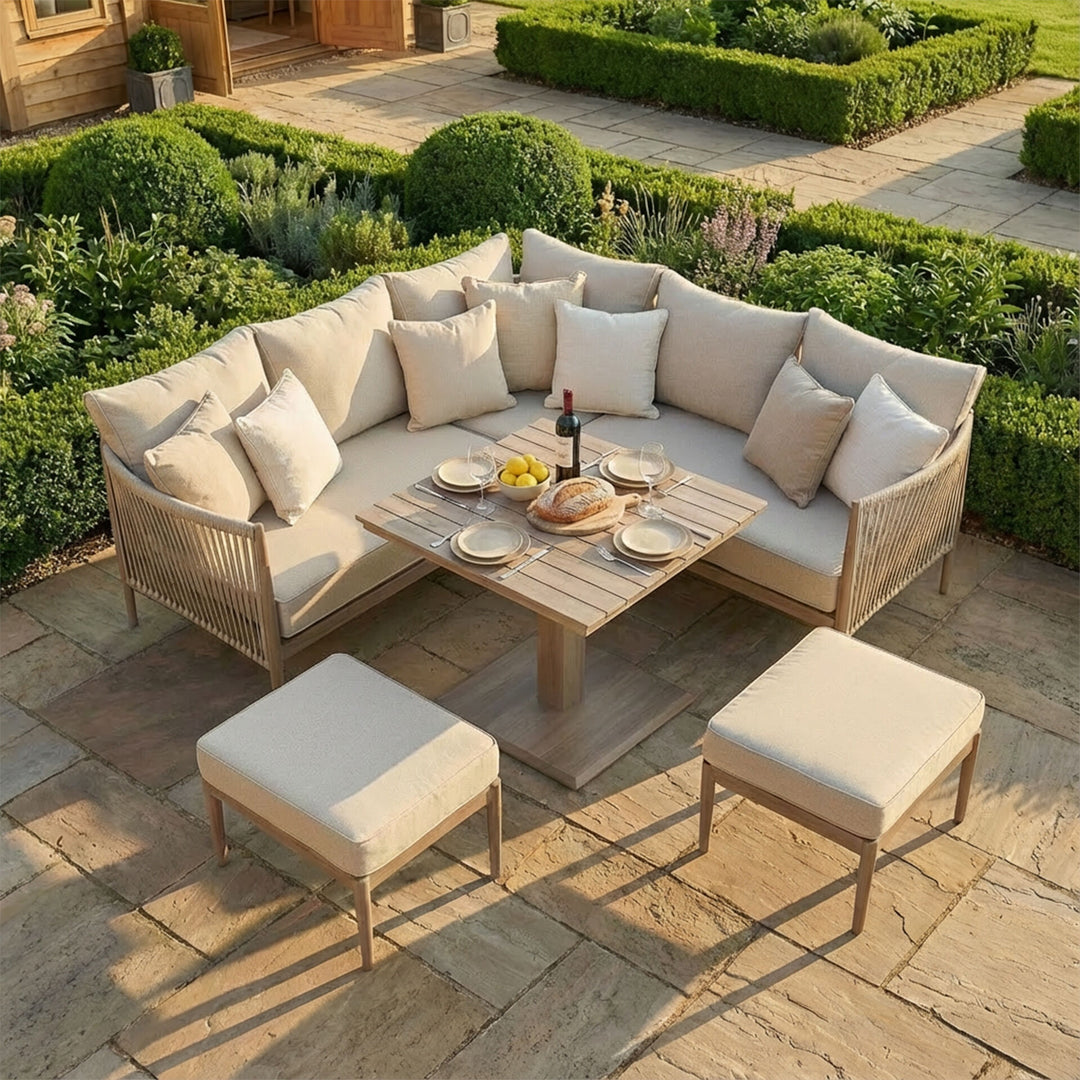 Havana Square Corner Rising Dining with stools