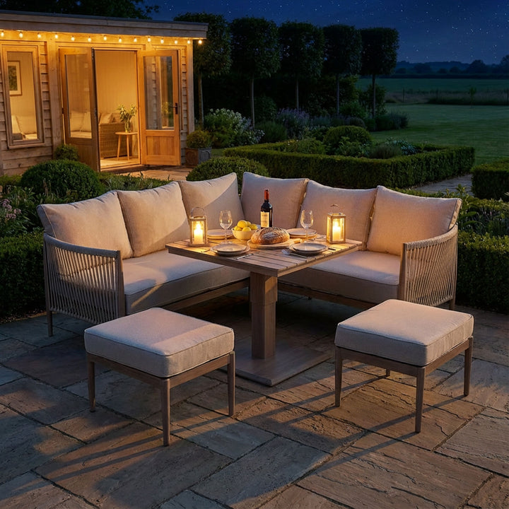 Havana Square Corner Rising Dining with stools