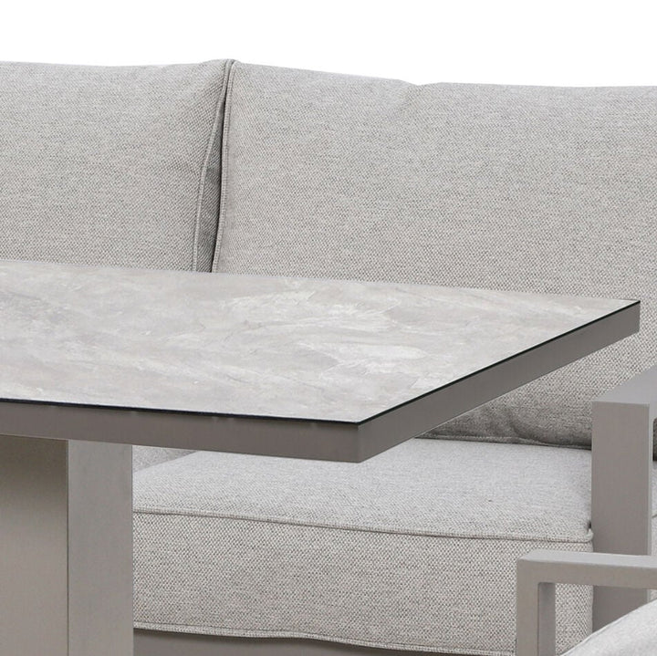 Montreal Large Corner Dining Set With Rectangular Rising Table