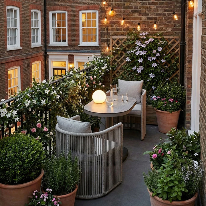 Monaco Oval Balcony Table with Balcony Chairs