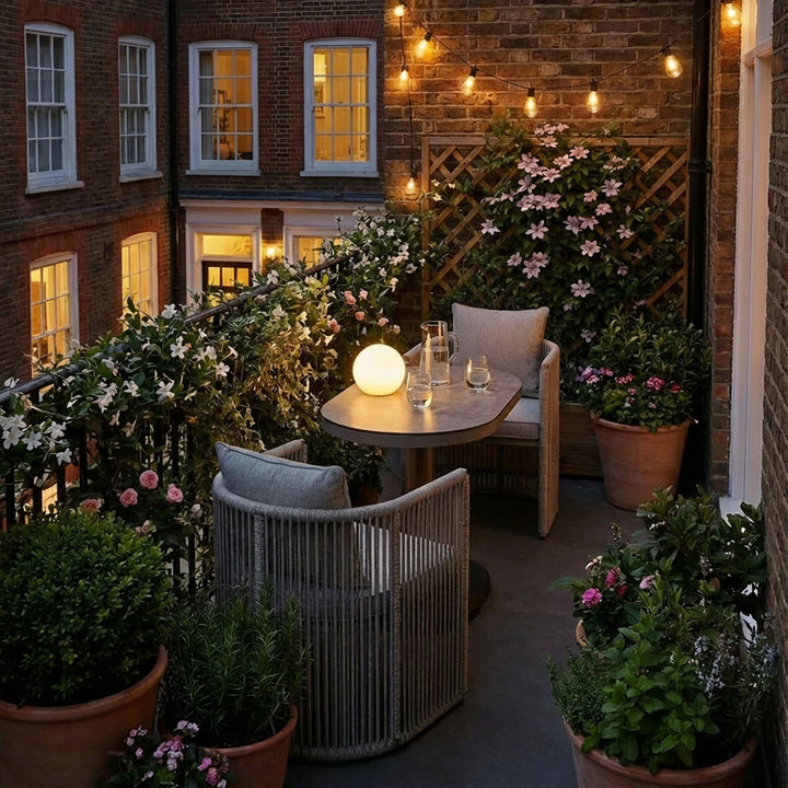 Monaco Oval Balcony Table with Balcony Chairs