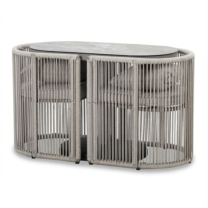 Monaco Oval Balcony Table with Balcony Chairs