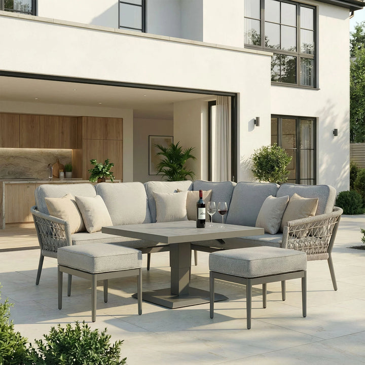 Monaco Square Corner Dining with Rising Table