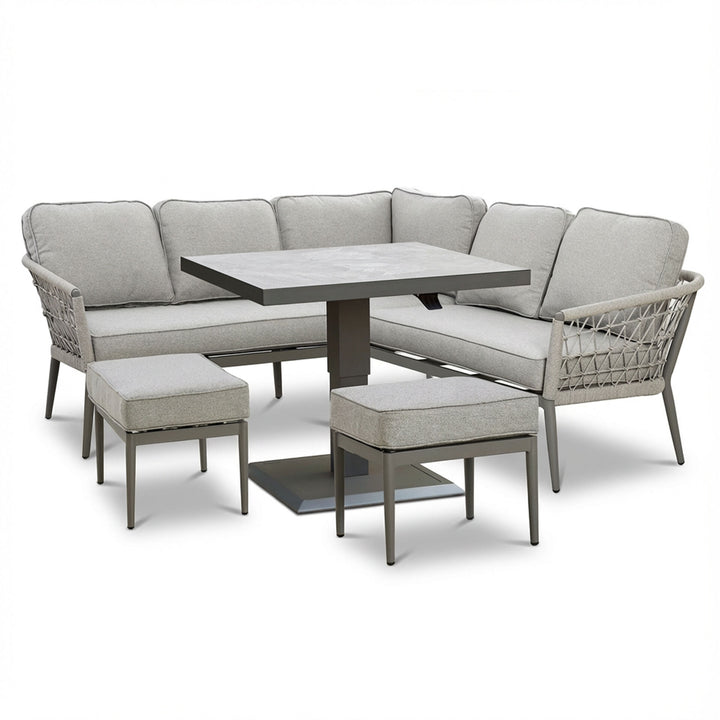 Monaco Square Corner Dining with Rising Table