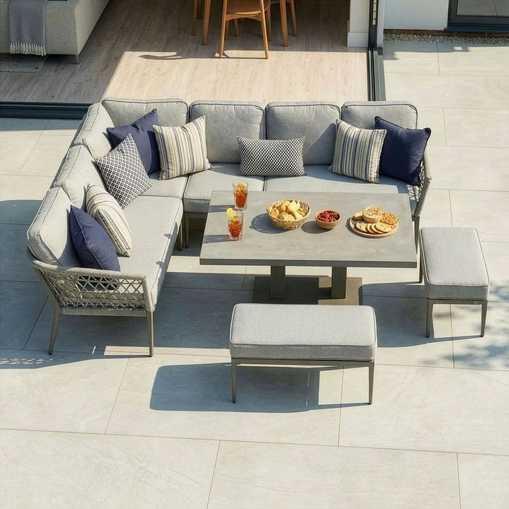 Monaco Rectangular Corner Dining with Rising Table