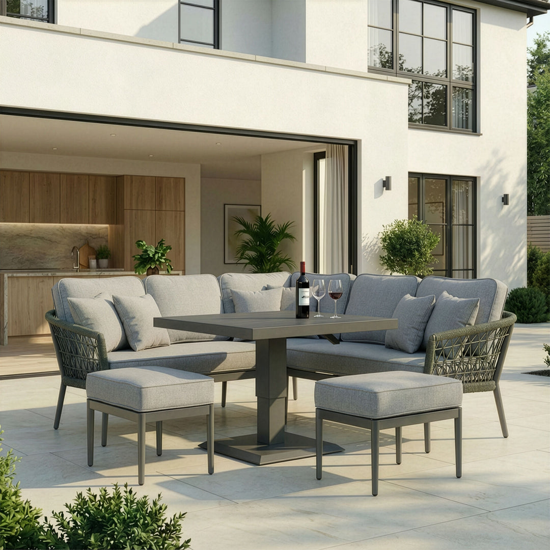 Monaco Square Corner Dining with Rising Table