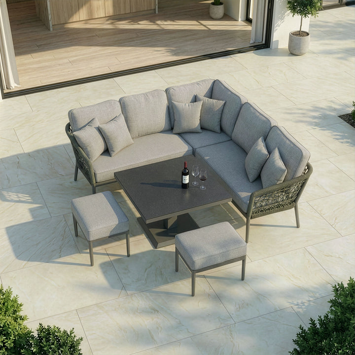 Monaco Square Corner Dining with Rising Table