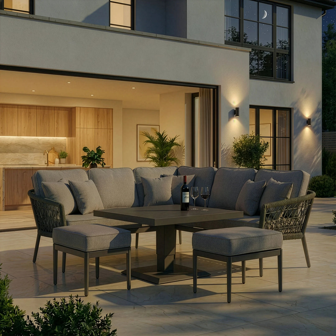 Monaco Square Corner Dining with Rising Table