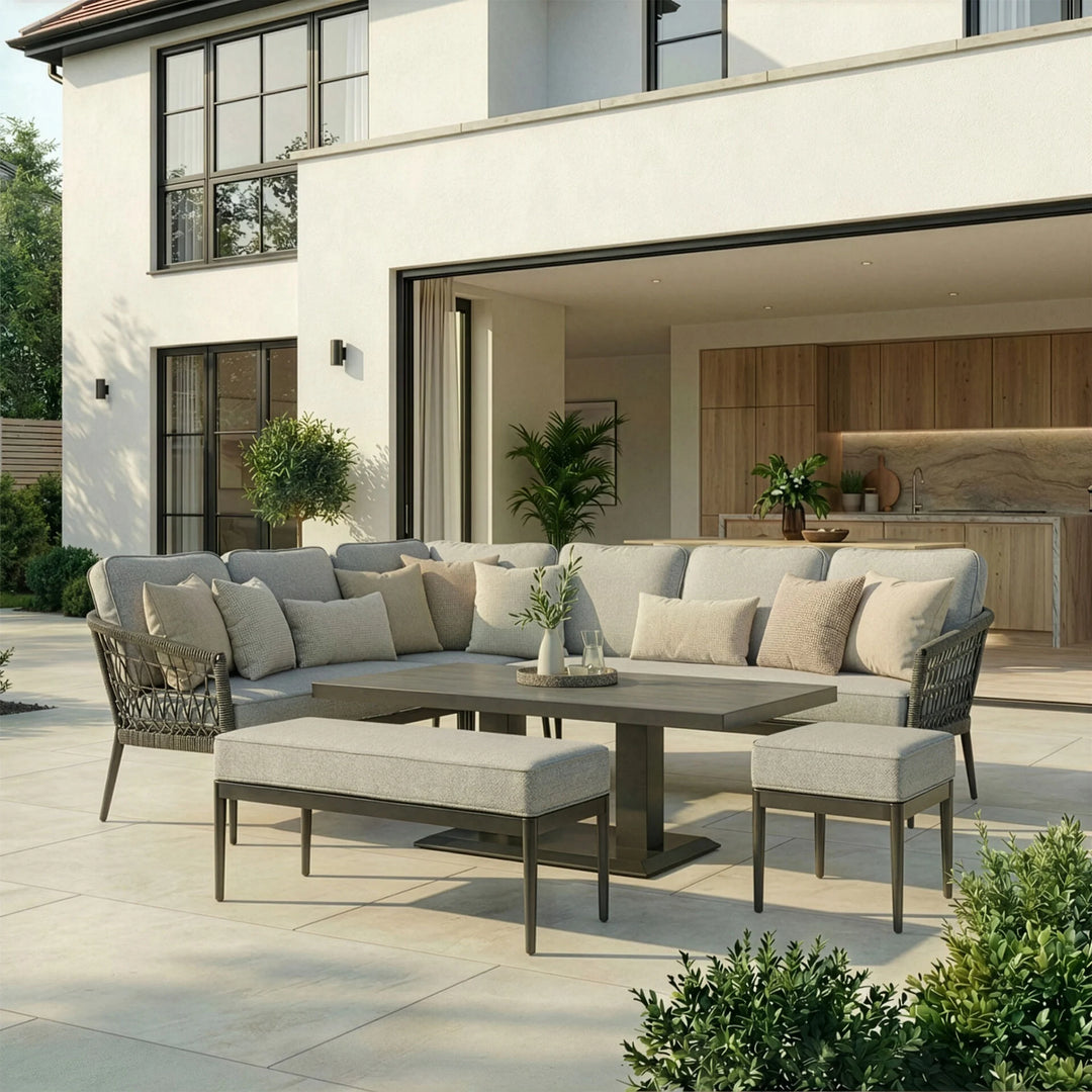 Monaco Rectangular Corner Dining with Rising Table