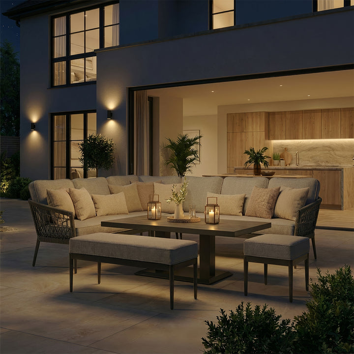 Monaco Rectangular Corner Dining with Rising Table