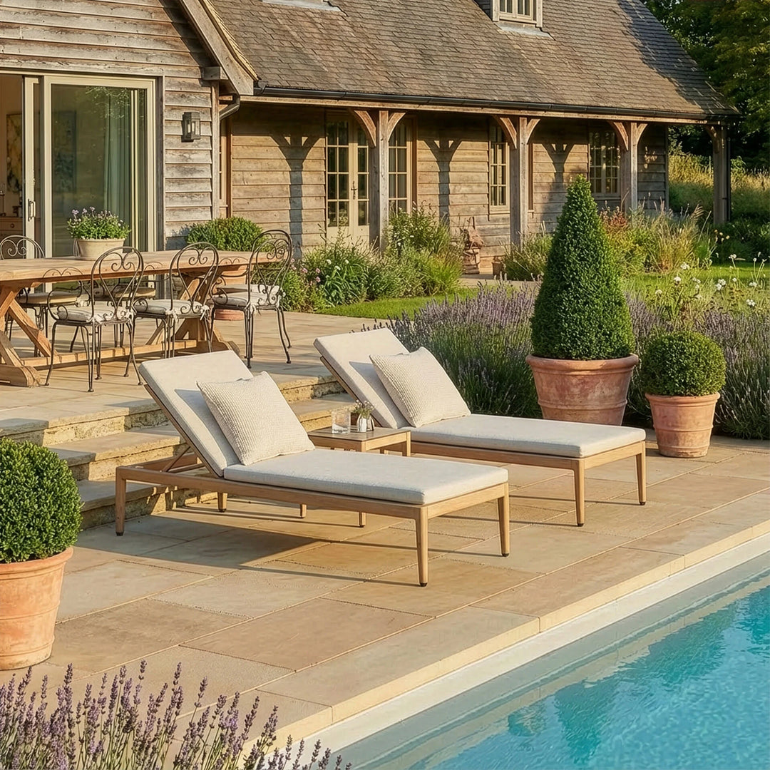 Burford Sunlounger Set With Side Table