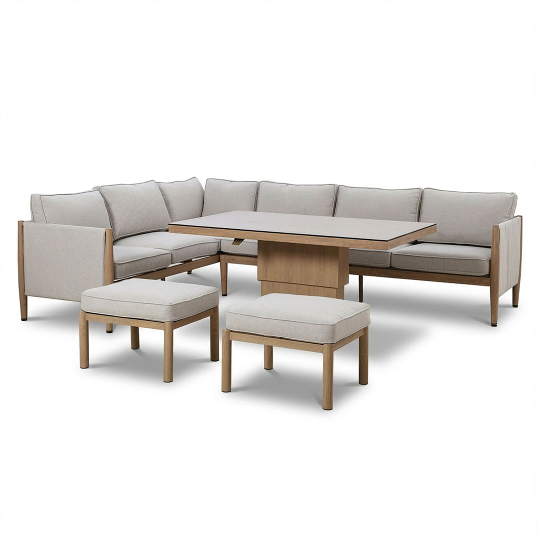 Burford Corner Dining Set With Rising Table and Armchair