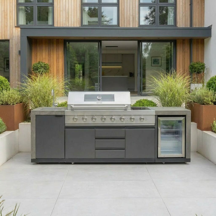 Maze Ember Outdoor Kitchen Gas BBQ with Sink and Fridge