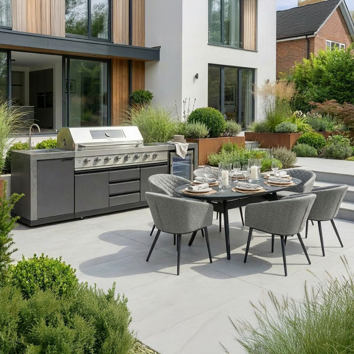 Maze Ember Outdoor Kitchen Gas BBQ with Sink and Fridge